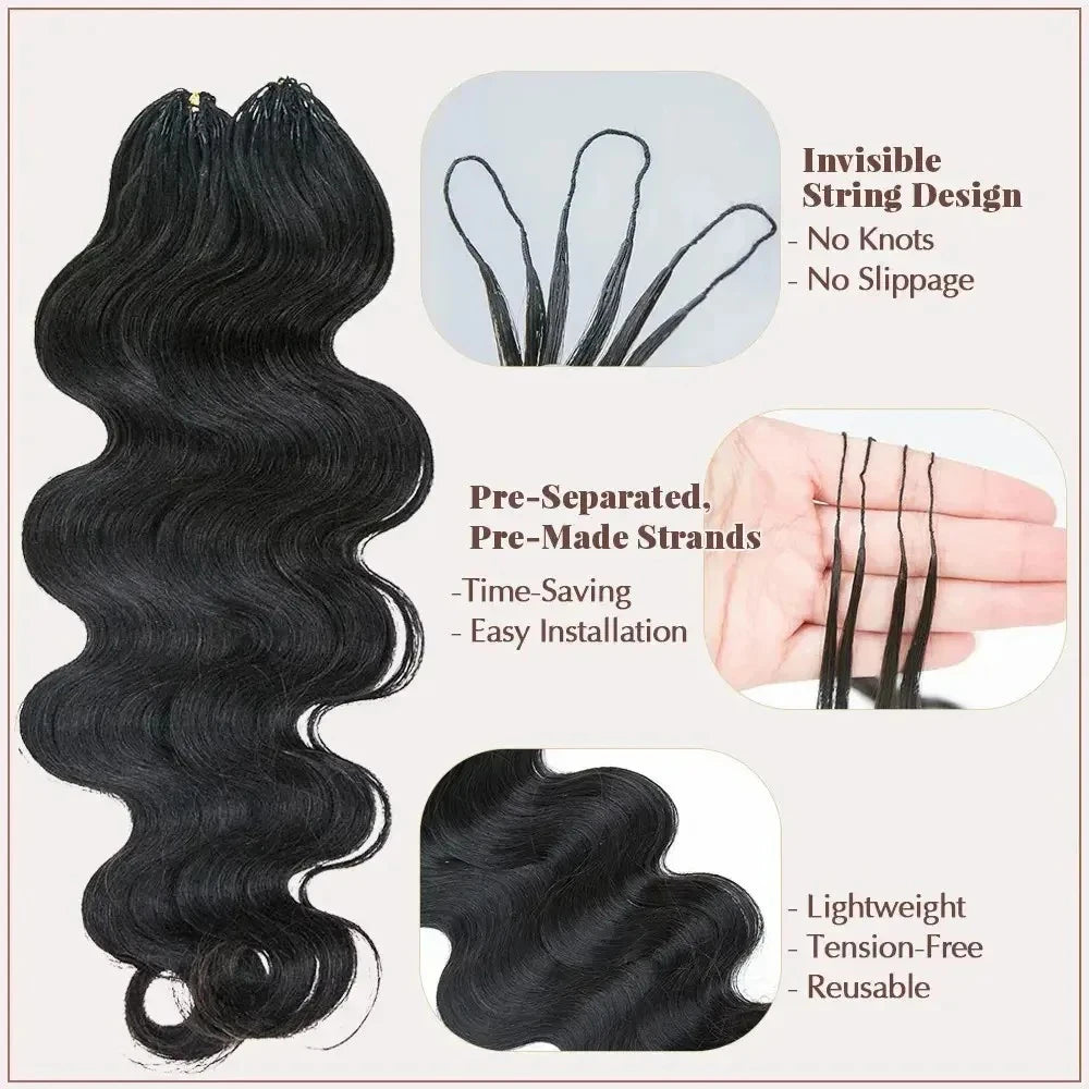 Burmese Curly & Body Wave Miracle Knots — 100% Human Hair