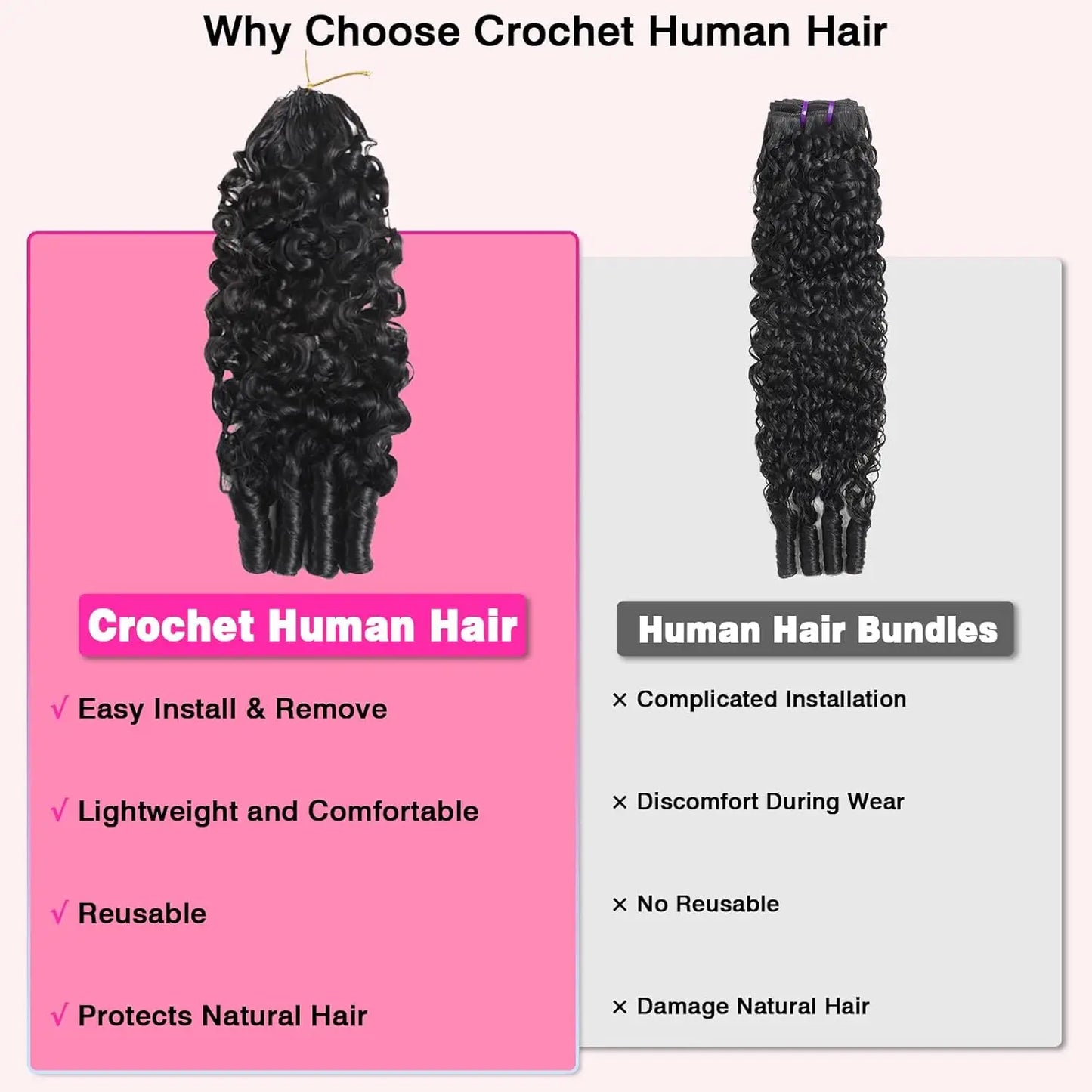 Burmese Curly & Body Wave Miracle Knots — 100% Human Hair
