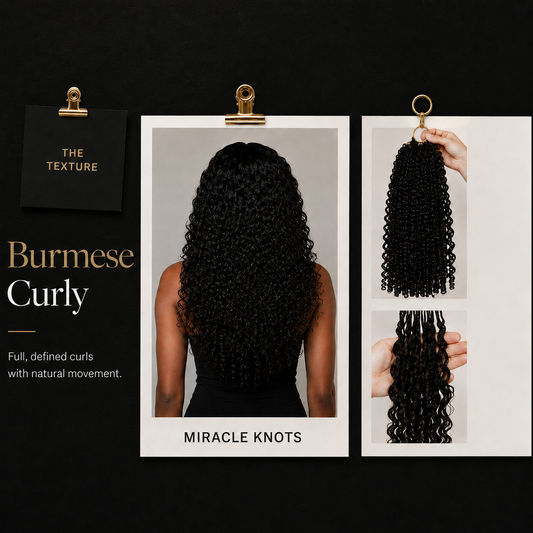 Burmese Curly Miracle Knots 100% Human Hair